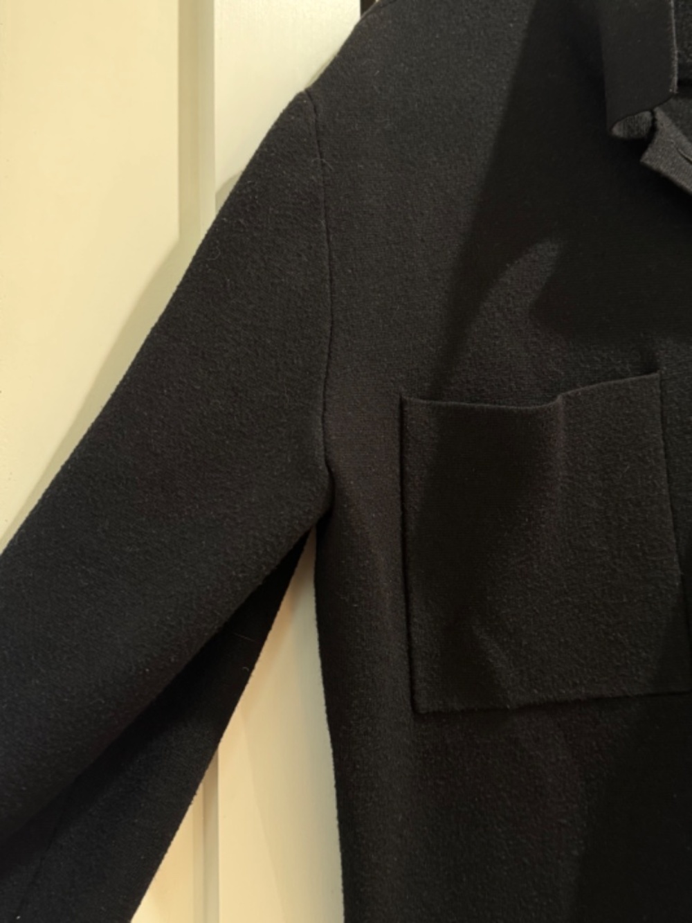 Quince Black Oversized Button-Front Sweater Jacket - Picture 7 of 8